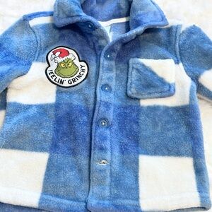 Infant Boys Christmas Fleece The Grinch Jacket | 12 Months